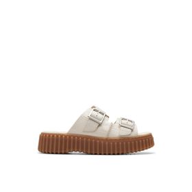 Clarks 26176430 Krem Kadın Deri Terlik