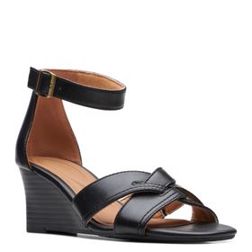 Clarks Cielo Charm Deri Siyah Kadın Sandalet
