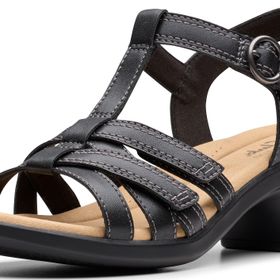 Clarks Emily 2 Gül Siyah Deri Kadın Topuklu Sandalet