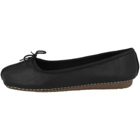 Clarks Freckle Ice Schwarz Black Leather Düz Kadın Balerin Ayakkabı