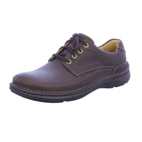Clarks Nature Three Derby Mahagoni Leder Erkek Ayakkabı