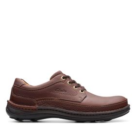 Clarks Nature Three Derby Mahagoni Leder Erkek Ayakkabı