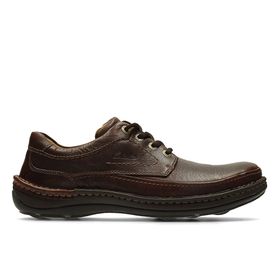Clarks Nature Three Derby Mahagoni Leder Erkek Ayakkabı