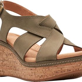 Clarks Rae Kama Zeytin Nubuk Kadın Sandalet