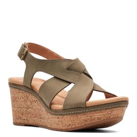 Clarks Rae Kama Zeytin Nubuk Kadın Sandalet