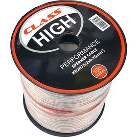 Class 2x0.75 mm 100 m Şeffaf Hoparlör Kablosu