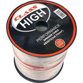 Class 2x0.75 mm 100 m Şeffaf Hoparlör Kablosu