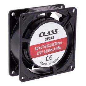 Class 80x80x25 mm AC 220 V Fan