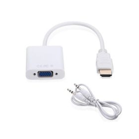Class Ses Çıkışlı HDMI to VGA Kablo Çevirici