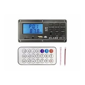 Class USB-130 Dijital Player Board Usb Sd Mıc Aux Bluetooth Kumandalı Ekranlı Çevirici
