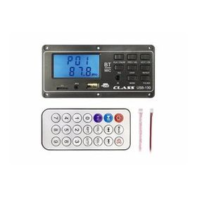 Class USB-130 Dijital Player Board Usb Sd Mıc Aux Bluetooth Kumandalı Ekranlı Çevirici