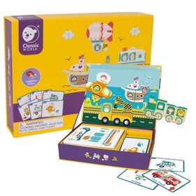 Classic World Ahşap Taşıtlar Mıknatıslı Oyun Seti