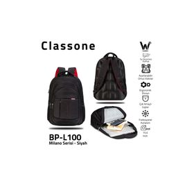 Classone Bp-L100 15.6 Siyah Notebook Sırt Çantası