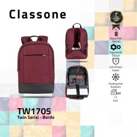 Classone BP-TW1705 Twin Color 17 inç Notebook Sırt Çantası