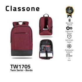 Classone BP-TW1705 Twin Color 17 inç Notebook Sırt Çantası