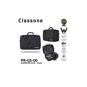 Classone Gladiatör Siyah G5 Serisi Oyun Konsolu Taşıma Çantası