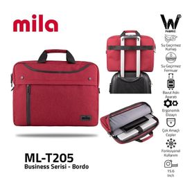 Classone Mila Ml-T205 Busines 15.6" Su Geçirmez Kumaş Fermuar Bordo Notebook El Çantası