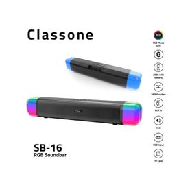 Classone SB-16 RGB Işık Bluetooth Soundbar Hoparlör