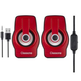 Classone X1 RED RGB Gaming Hoparlör