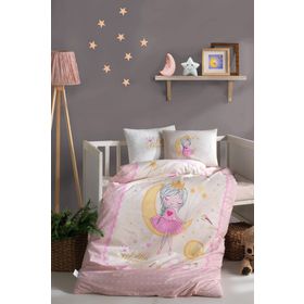 Clasy 100x150 Moon Pembe Bebek Nevresim Takımı