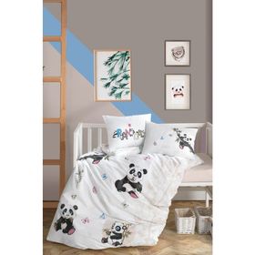 Clasy 100X150 Panda Bej Bebek Nevresim Takımı
