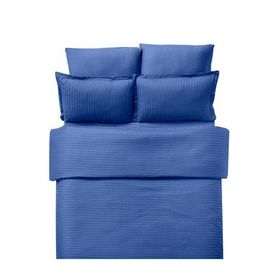 Clasy 8681727024863 Çizgili Saten Çift Kişilik Nevresim Takımı