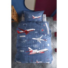 Clasy Arrival Ranforce V1 Tek Kişilik Mavi Yatak Örtüsü Set
