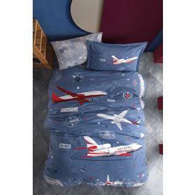 Clasy Arrival Ranforce V1 Tek Kişilik Mavi Yatak Örtüsü Set