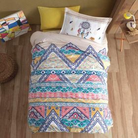 Clasy Boho V1 Bej Genç Ranforce Tek Kişilik Nevresim Takımı