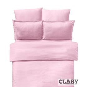 Clasy Çizgili Saten Çift Kişilik Nevresim Takımı