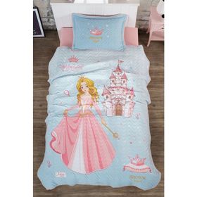 Clasy Crown Pembe Ranforce Tek Kişilik Yatak Örtüsü