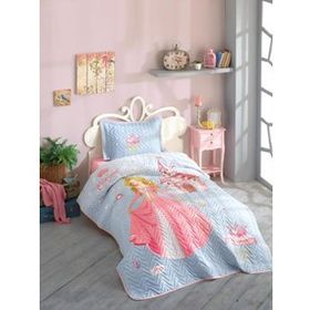 Clasy Crown Pembe Ranforce Tek Kişilik Yatak Örtüsü