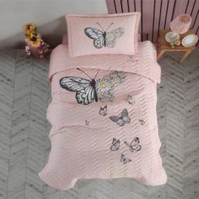 Clasy Daisy Love V2 Somon Ranforce Tek Kişilik Yatak Örtüsü