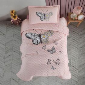 Clasy Daisy Love V2 Somon Ranforce Tek Kişilik Yatak Örtüsü