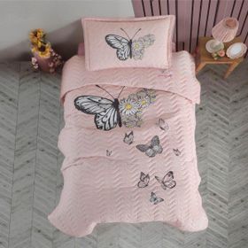 Clasy Daisy Love V2 Somon Ranforce Tek Kişilik Yatak Örtüsü
