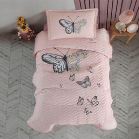 Clasy Daisy Love V2 Somon Ranforce Tek Kişilik Yatak Örtüsü