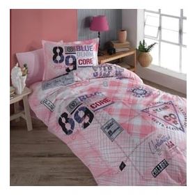 Clasy Denim V1 Pembe Genç Ranforce Tek Kişilik Nevresim Takımı