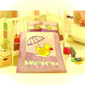 Clasy Duck Ranforce Lila Bebek Nevresim Takımı