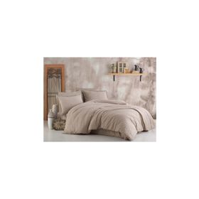 Clasy Estina V3 Bej 200x220 cm Butik Çift Kişilik Nevresim Takımı