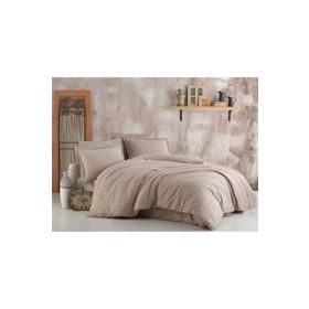 Clasy Estina V3 Bej 200x220 cm Butik Çift Kişilik Nevresim Takımı
