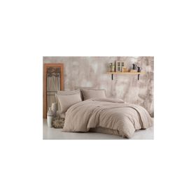 Clasy Estina V3 Bej 200x220 cm Butik Çift Kişilik Nevresim Takımı