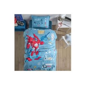 Clasy Game Over V1 Mavi Ranforce Tek Kişilik 160x220 cm Nevresim Takımı