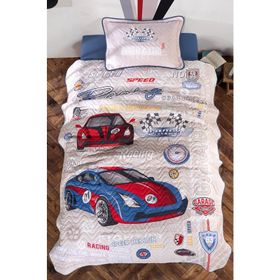 Clasy Garage %100 Pamuk Genç Yatak Örtüsü