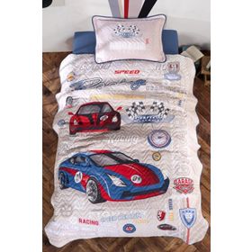 Clasy Garage %100 Pamuk Genç Yatak Örtüsü