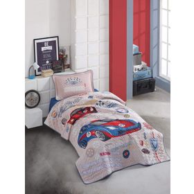 Clasy Garage Mavi Tek Kişilik Genç Yatak Örtüsü