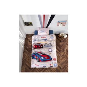Clasy Garage V1 Mavi Tek Kişilik Nevresim Takımı