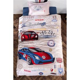 Clasy Garage V1 Mavi Tek Kişilik Nevresim Takımı