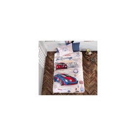 Clasy Garage V1 Mavi Tek Kişilik Nevresim Takımı
