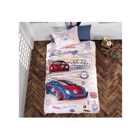 Clasy Garage V1 Mavi Tek Kişilik Nevresim Takımı