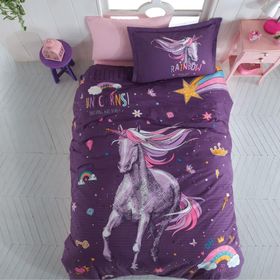Clasy Genç Ranforce Rainbow Mor Tek Kişilik Nevresim Takımı